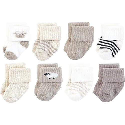 Hudson Baby Baby Girls' Cotton Rich Newborn and Terry Socks