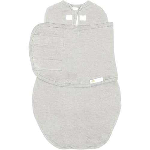 embé 2-Way Starter Baby Swaddle, 6-14 lbs, Newborn Infant Swaddle Sack 0-3 Months, Zip, Hook & Loop 0-3 Months Baby Wrap, Hip Healthy - Cloud