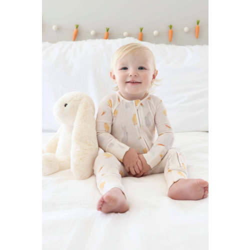 Sweet Peep Bamboo Waffle Convertible Zip Romper