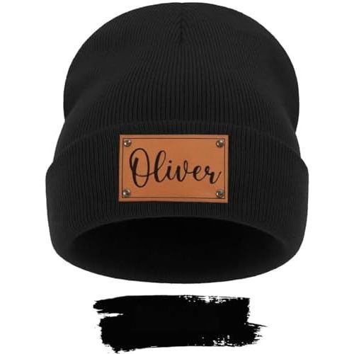 Custom Toddler Baby Beanies with Name, Personalized Baby Newborn Beanie for Toddler Hat Baby Girl Boys Kids Hat