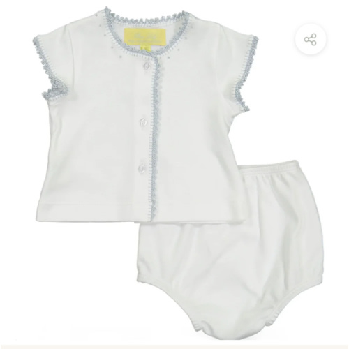 Blue Jersey Crib Set