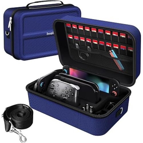 ivoler Carrying Storage for Nintendo Switch 2 2025 All in One Case DarkBlue