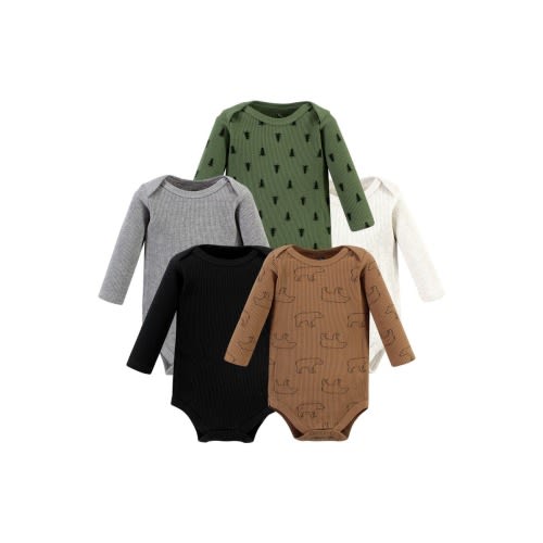 Thermal Long Sleeve Bodysuits, 0-3M