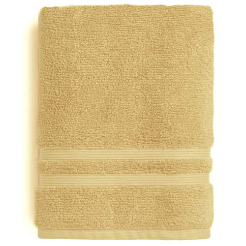 Mainstays Performance Cotton Bath Sheet, Oversized Super Soft Quick Dry Fade Resistant, Solid Yellow