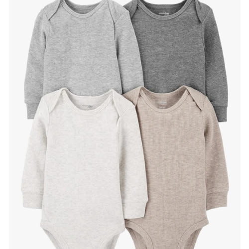 Simple Joys by Carter's Unisex-Baby 4-Pack Long-Sleeve Thermal BodysuitBodysuit