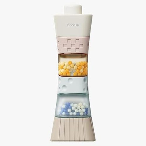 evoceler Stacking Toys for Toddlers 1-3，9° Stacking Blocks with 2 Rattles & Teethers, Soft Balance Learning Baby Toys 6-12 Months,Sensory Montessori Toy for 1 Year Old, Boys Girls Gift, 6 Blocks Set