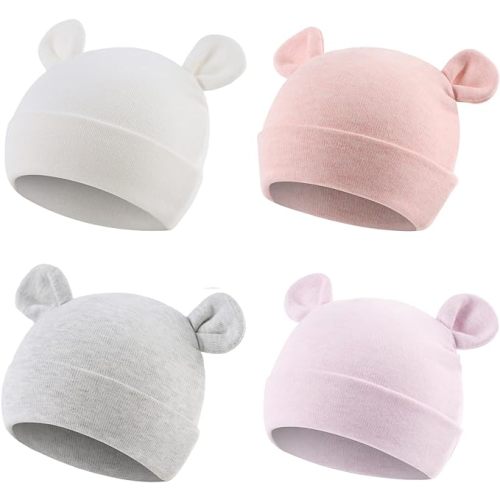 JANGANNSA Cotton Newborn Baby Boys Hat Cute Infant Toddler Baby Beanie for Girls Newborn Hospital Hat Spring Autumn