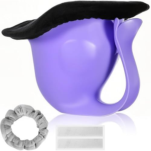 Potty Training Toilet Newborn Potty Training Newborn Potty Hat Elimination Communication with 2pcs Cotton Fleece Cozy for Indoor & Outdoor Purple