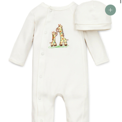 Giraffe Footed One-Piece & Hat