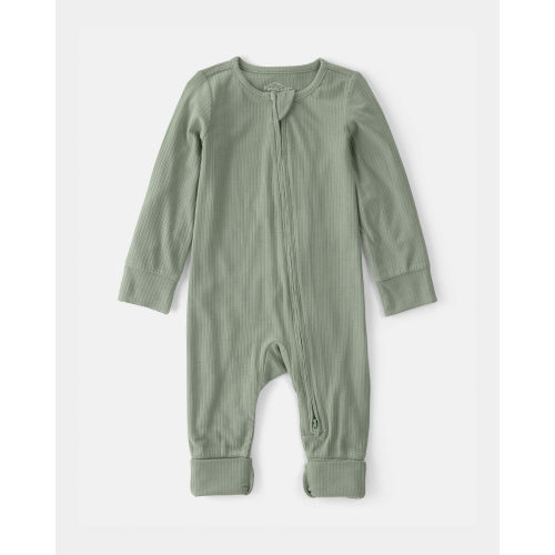Baby 2-Way Zip PurelySoft Sleep & Play Pajama - Green