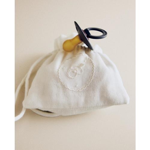 EMBROIDERED CHILDREN'S PACIFIER POUCH