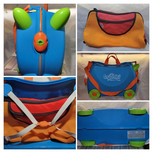 Trunki Rolling Blue Ride-On Suitcase  shoulder bag  (Pre-Owned/Good Condition)