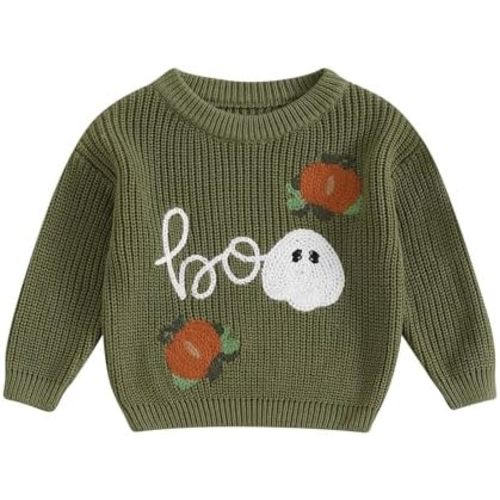 Toddler Baby Girl Boy Knit Football Sweater Long Sleeve Pumpkin Sweasthirt Fall Winter Clothes Football Outfit