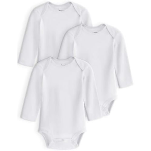 Yoofoss Baby Bodysuits 100% Organic Cotton Baby Onesie Long Sleeve Baby Boys Girls Clothes Soft Newborn Infant Romper, 3 Pack