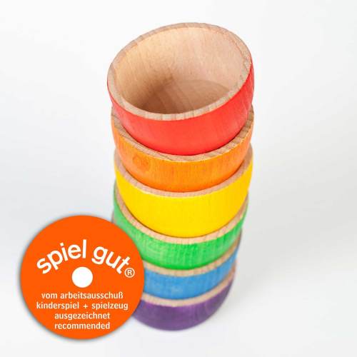 Grapat Wood Coloured Bowls (6 Pieces)