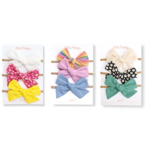 The Nora Headband Bow Bundle, Bows for Babies and Girls – Little Poppy Co.