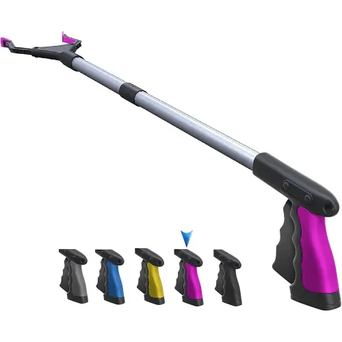 PowerGrip T9, Grabber Reacher Tool, Wide Jaw, 32", 2 Year Warranty, Foldable, Steel Cable, with 96 Grip Points for Firm Grip, Magnet,…