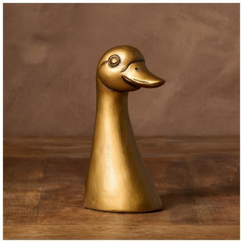Kinkeeping Gold Duck Head Sculpture