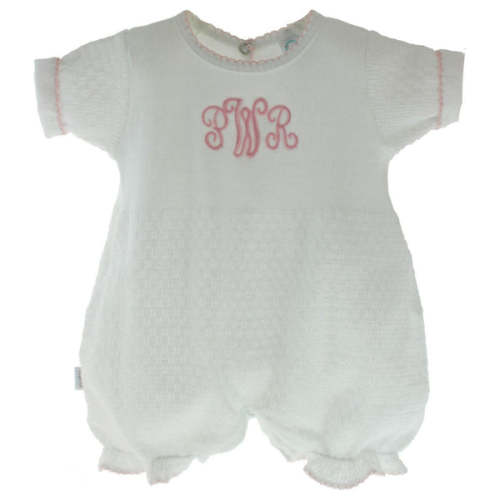Paty Girls Romper Monogrammed Take Home Outfit - Hiccups Children's Boutique