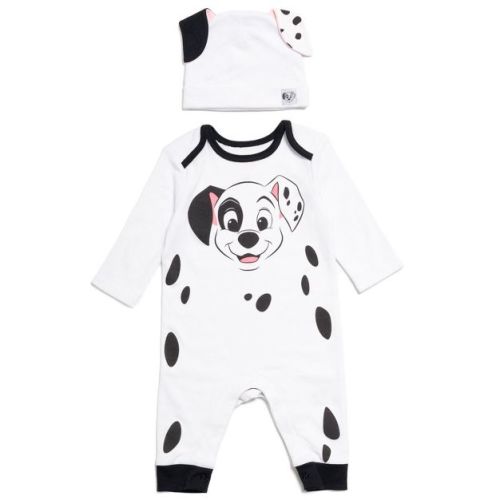 Disney Winnie the Pooh 101 Dalmatians Lion King Mickey Mouse Minnie Mouse Baby Snap Coverall and Hat Newborn to Infant