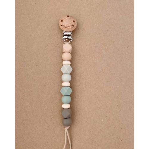little chew robin pacifier clip in sage at Little