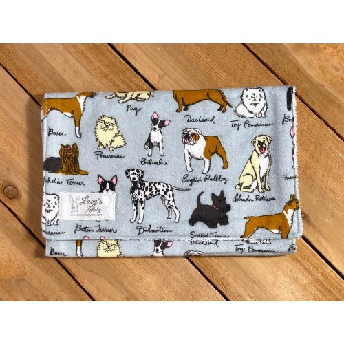 Burp Cloth-DOG BREEDS-Handmade | Flannel | Baby Shower Gift | Gender Neutral | Baby Boy | Baby Girl | Terrier | Boxer | Dalmatian | Burp Rag