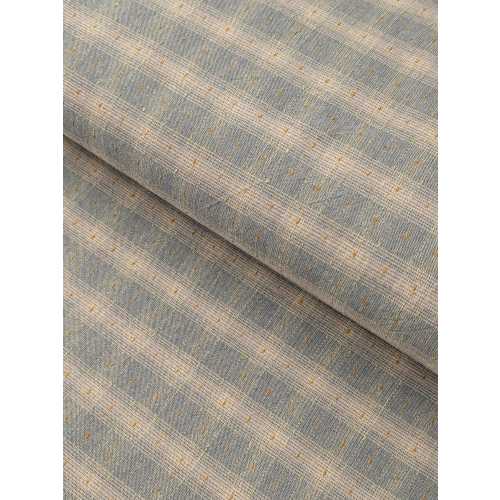 Dotted Texture Gingham Plaid Japanese Yarn Dyed Cotton Fabric - Light Blue and Gray MYD-24-3-4547-375