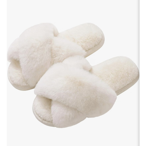 Evshine Memory Foam Fuzzy House Slippers for Women