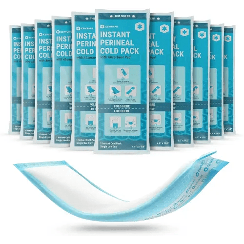 ICEWRAPS Instant Postpartum Pads for Women After Birth – Perineal Ice Packs for Postpartum Care, Easy to Activate (Squeeze to Use)– Stays Cold up to 20 Minutes, 12 Individually Disposable Wrapped Pads