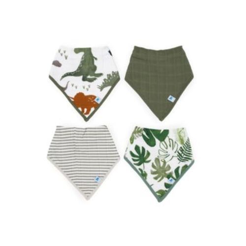 Unisex Cotton Muslin Bandana Bibs, 4 Pack