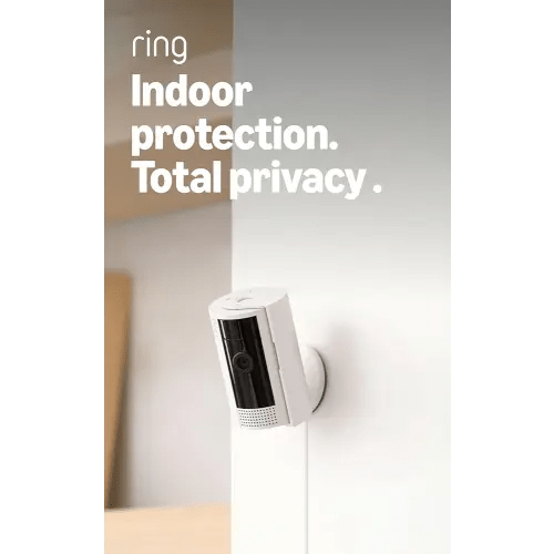 Ring Indoor Cam, Home or business security in 1080p HD video, White