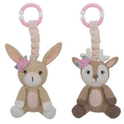2pk Stroller Toy - Bella Bunny & Fiora Fawn – Living Textiles Co