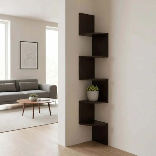 Corner Shelf for Wall | Modern Floating Corner Wall Shelf for Living Room | Bathroom & Bedroom Storage Display Shelf for Small Spaces – Rigoulous
