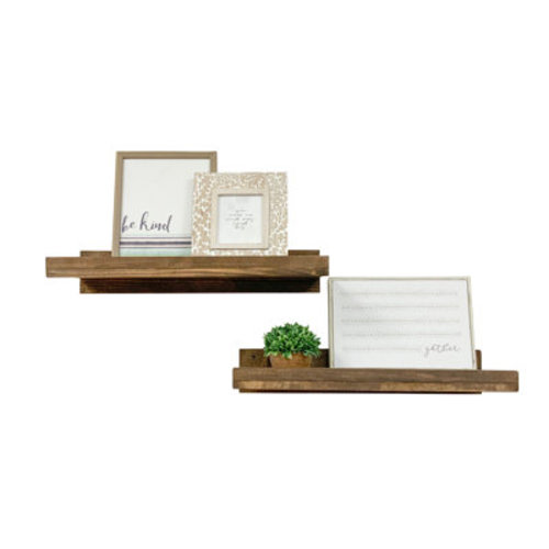 Birch Lane™ Calhern 2 Piece Pine Solid Wood Floating Shelf & Reviews | Wayfair