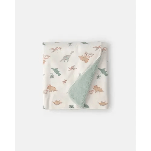 Baby Boy Dinosaur Plush Blanket - Green/Ivory | Carter's