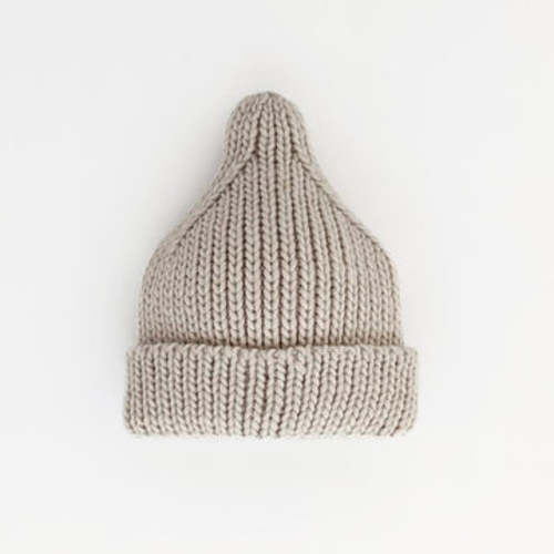 Huggalugs Oatmeal Peak Infant Knit Beanie | Hazel & Fawn– Hazel & Fawn