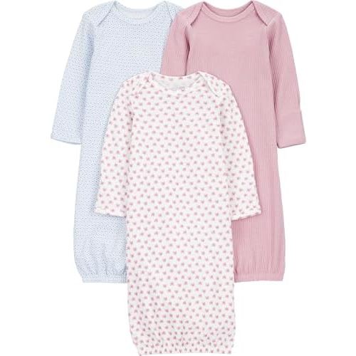 Simple Joys by Carter's Baby Girls' 3-Pack Cotton Sleeper Gown