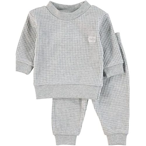Feetje Baby Boy and Baby Girl Infant and Newborn Clothes in Gender Neutral Colorways, Sweatsuit for all Seasons (3-24 months) - Deep Grey-melange Cotton