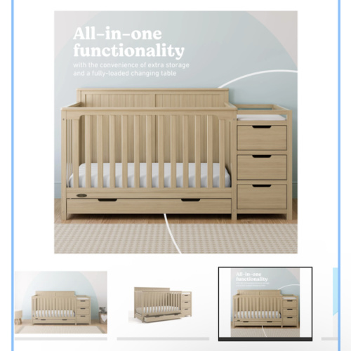 Graco Hadley 5-in-1 Convertible Crib and Changer