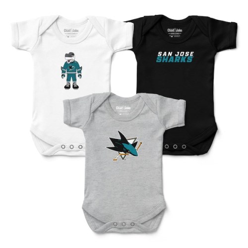 San Jose Sharks Chad & Jake Infant Three-Pack Bodysuit Set