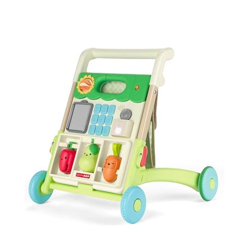 Skip Hop Baby Walker 5-in-1 Sit to Stand Convertible Light Up Walker with 50+ Activities for Developmental Play, Songs and Sounds 3 Adjustable Handle Heights and Speed Control Switch Farmstand Age 6m+
