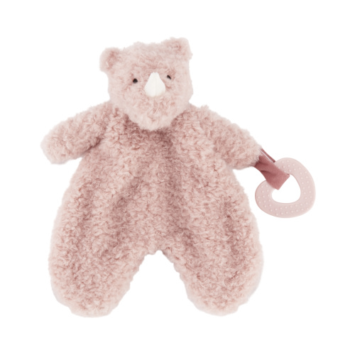 Baby Rhino Plush With Teether - Style,Mauve