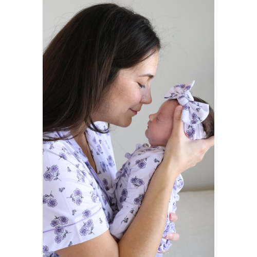 Knit Large Bow Headwrap | Amethyst Garden