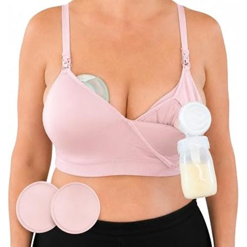 Simple Wishes Pumping Bra Hands Free, Nursing Bra for Breastfeeding