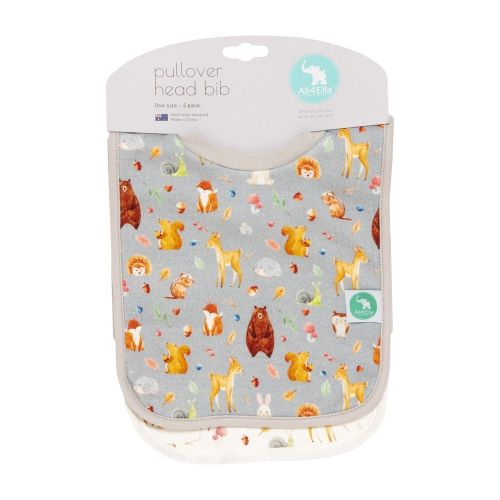 All4Ella Pullover Bib - Forest- 2 Pack