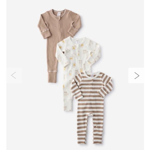 The 3Pk Remi Long Sleeve Zip Romper