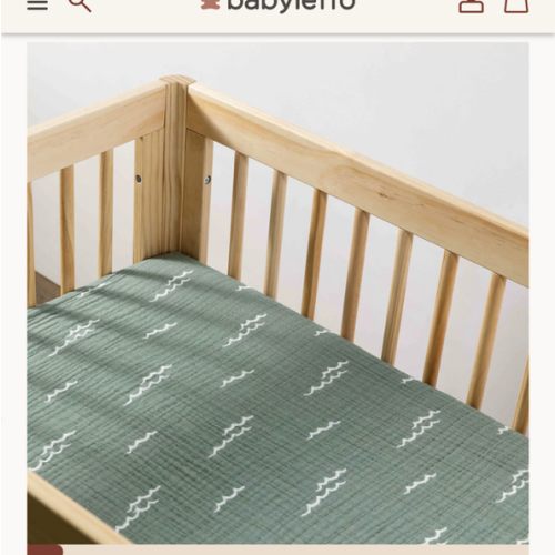 All-Stages Midi Crib Sheet in GOTS Certified Organic Muslin Cotton