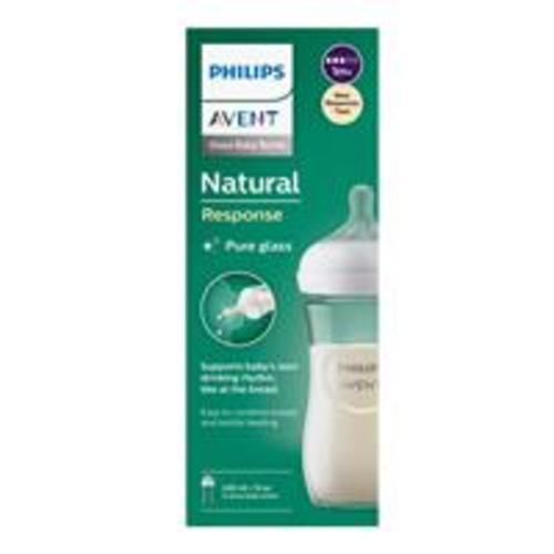 Buy Avent Natural Response Glass Feeding Bottle 240ml 1 Pack Online at Chemist Warehouse®