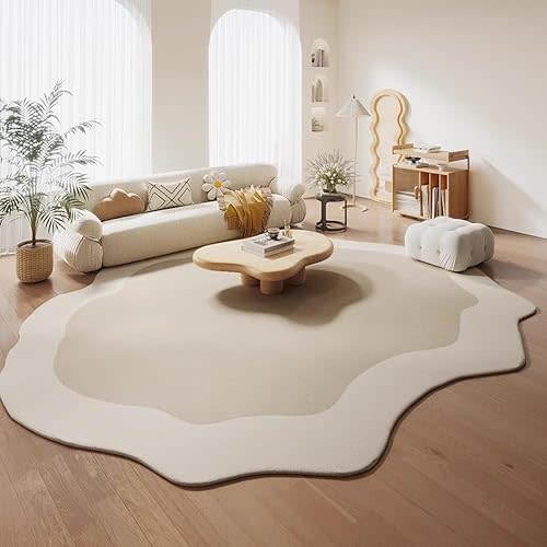 Minimalist Irregular Area Rug 2x3 Modern Abstract Irregular Shaped Rug for Meetingroom Playroom Guestroom Unique Designer Machine Washable Indoor Floor Carpet Boho Home Office Decor Runner Rug