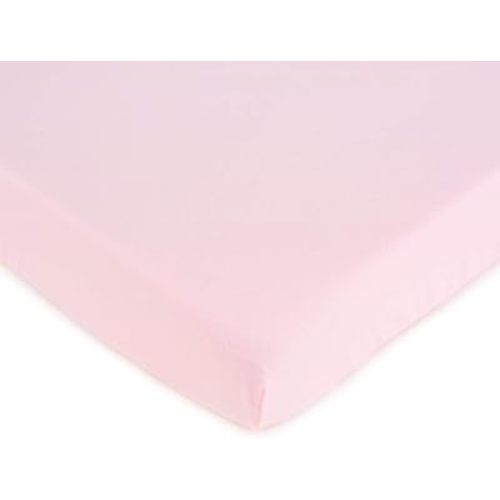 SheetWorld Fitted Baby Bassinet Sheet fits Chicco LullaGo Portable Bassinet 15 x 28, 100% Cotton Jersey, Hypoallergenic, Butter Soft, Baby Pink, Made in USA